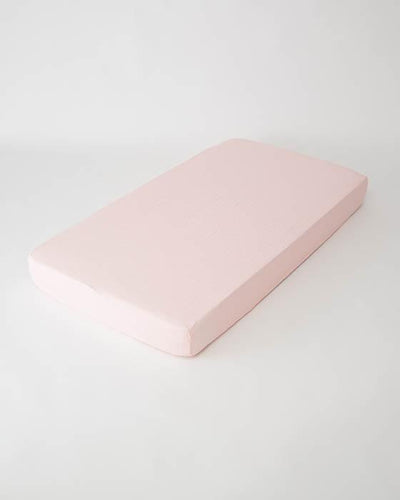 Little Unicorn - Cotton Muslin Cot Sheet - Blush
