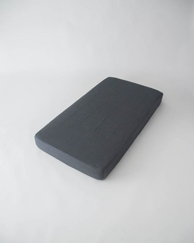 Little Unicorn - Cotton Muslin Cot Sheet - Charcoal