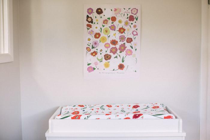 Little Unicorn - Changing Pad Cover - Summer Poppy