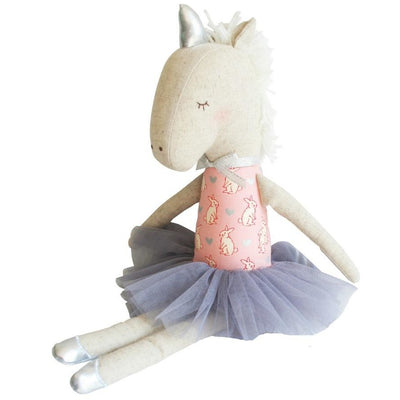 Alimrose - Yvette Unicorn Doll - Pink & Silver