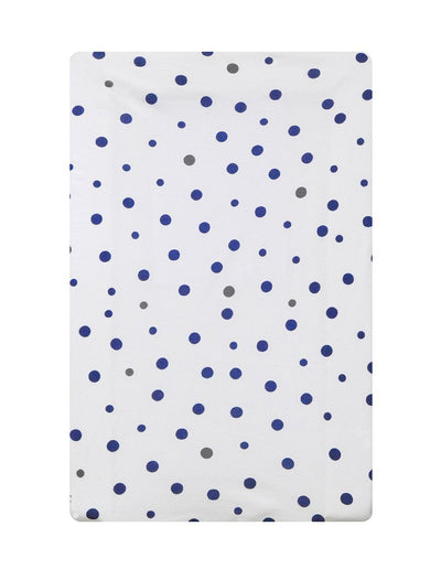 Little Turtle Baby - Fitted Cot Sheet - Navy & Grey Spots