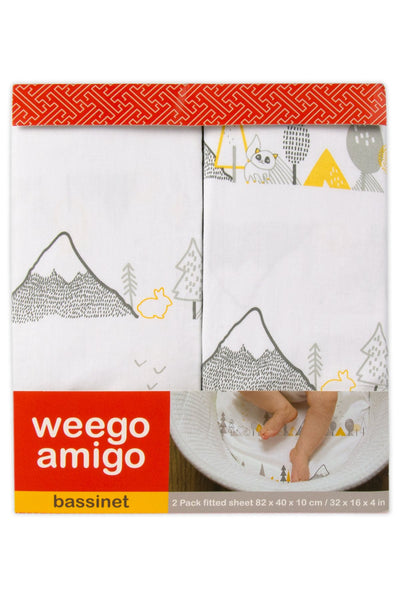 Weegoamigo Fitted Cot Sheet (2Pk) - Alpine