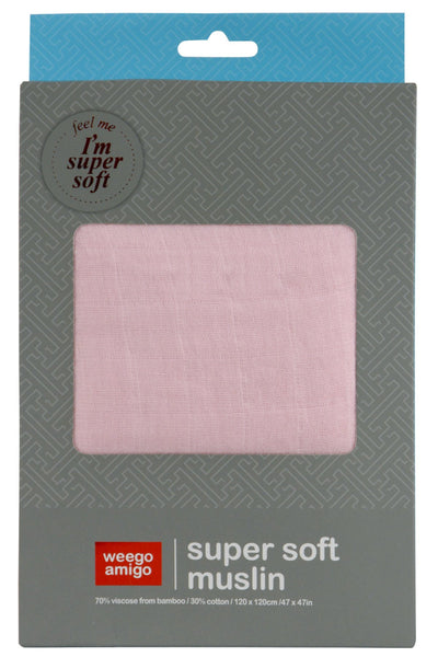 Weegoamigo - Bamboo Swaddle Wraps - Soft Pink