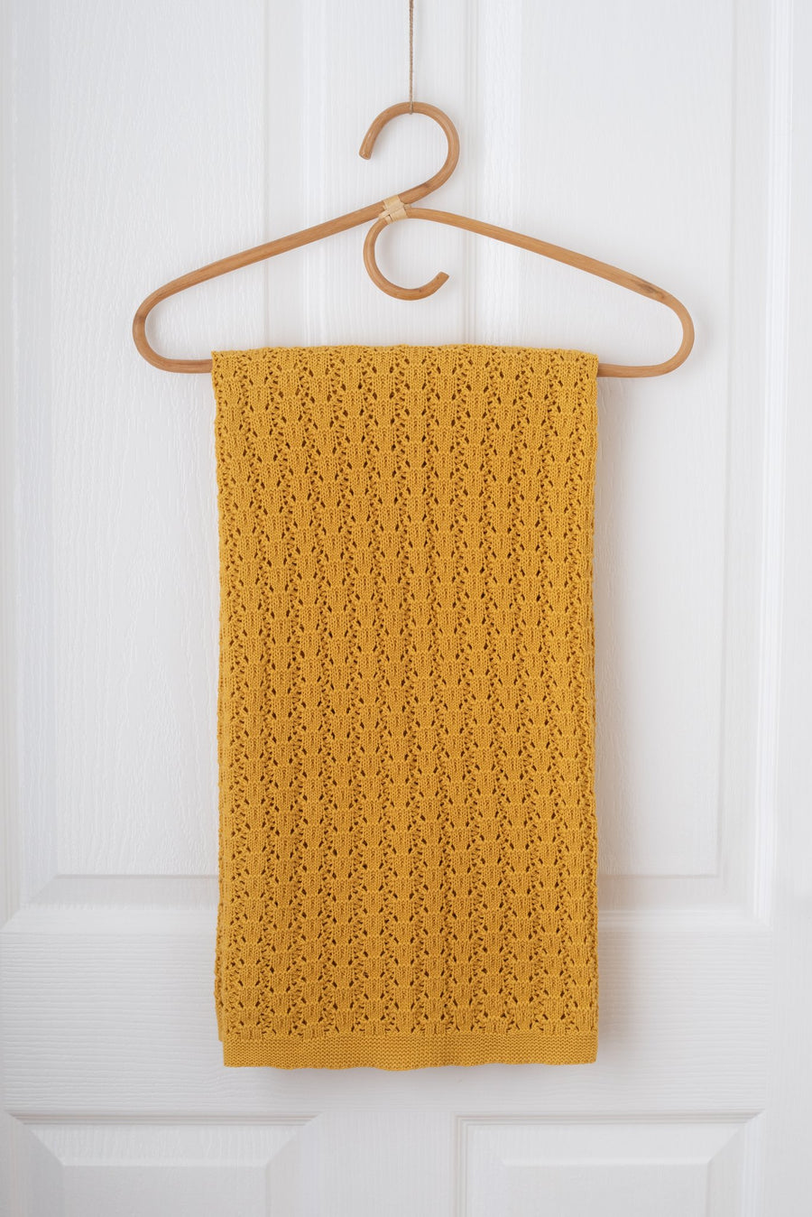 Kute Cuddles - Knit Baby Blanket - Wish Mustard