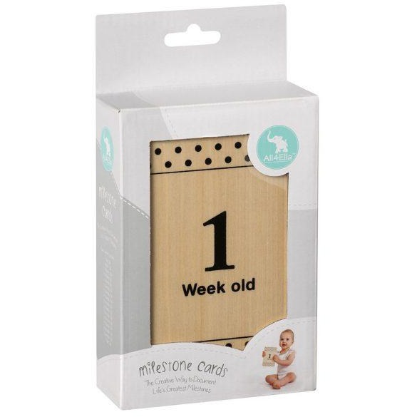 All4Ella Milestone Cards - Black (wood) - Gift - All4Ella - Afterpay - Zippay Carry Them Close