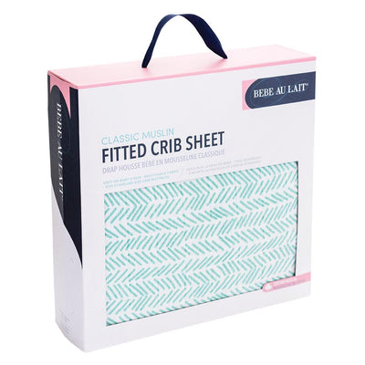 Bebe Au Lait - Muslin Cot Sheet - Zig-Zag