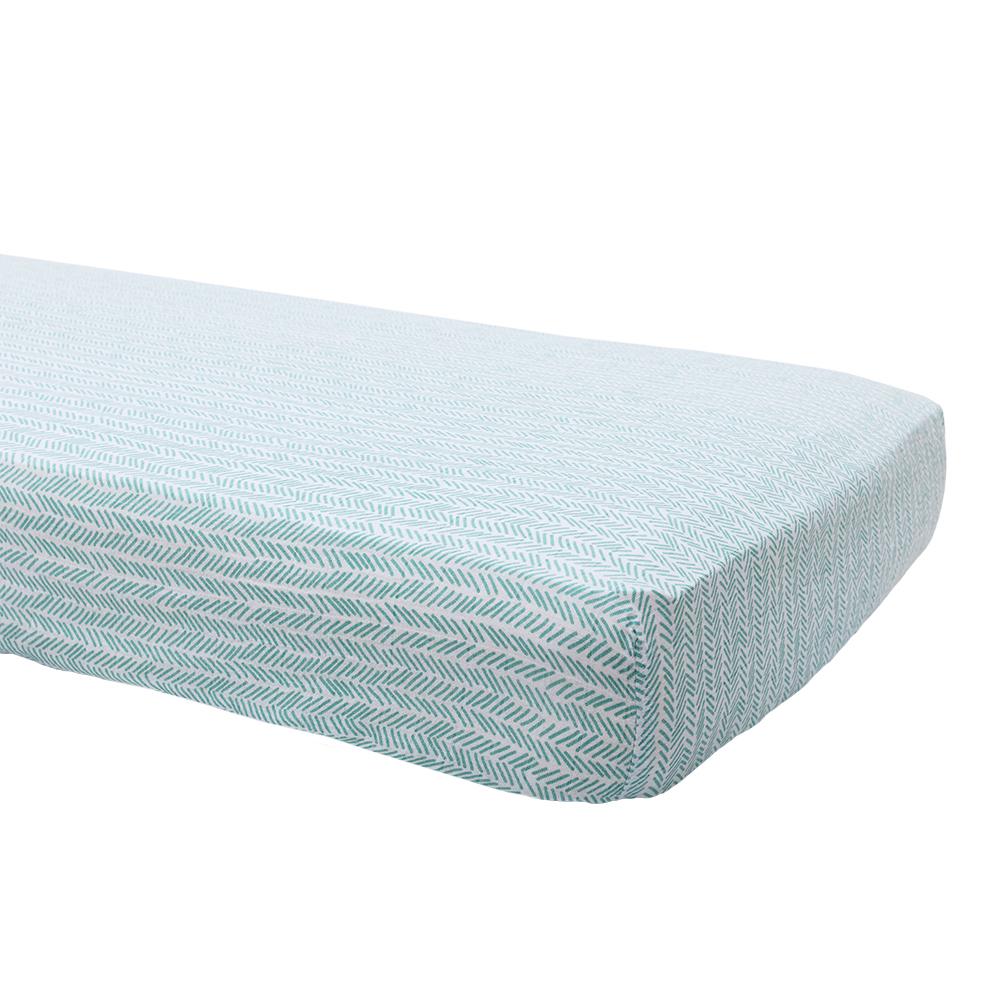 Bebe Au Lait - Muslin Cot Sheet - Zig-Zag