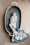 Pop Ya Tot - Muslin Swaddle - Bluebird