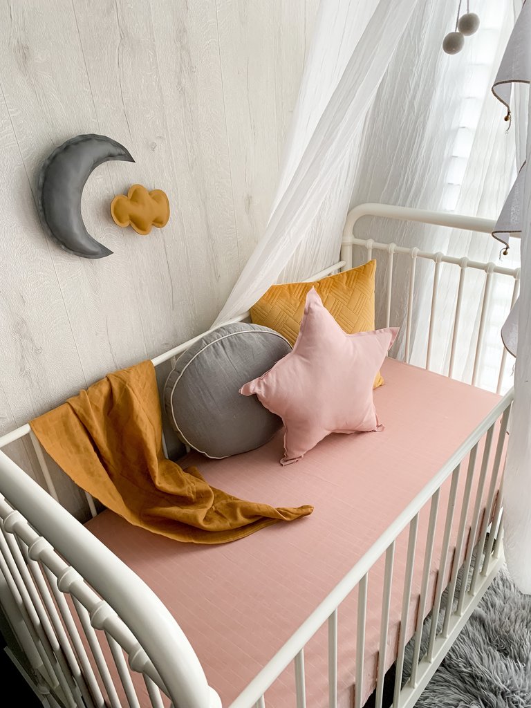 Pop Ya Tot - Cotton Muslin Bassinet Sheet - Ballet Blush