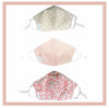 Alimrose - Face Mask - 3 layer Cotton Linen - Pink (Adult)