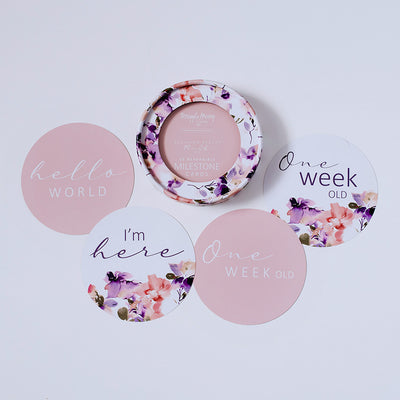 Snuggle Hunny Kids - Milestone Cards - Blushing Beauty & Musk Pink Reversible