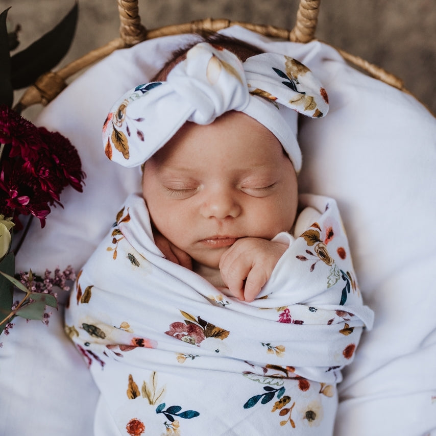 Snuggle Hunny Kids - Topknot Headband - Boho Posy