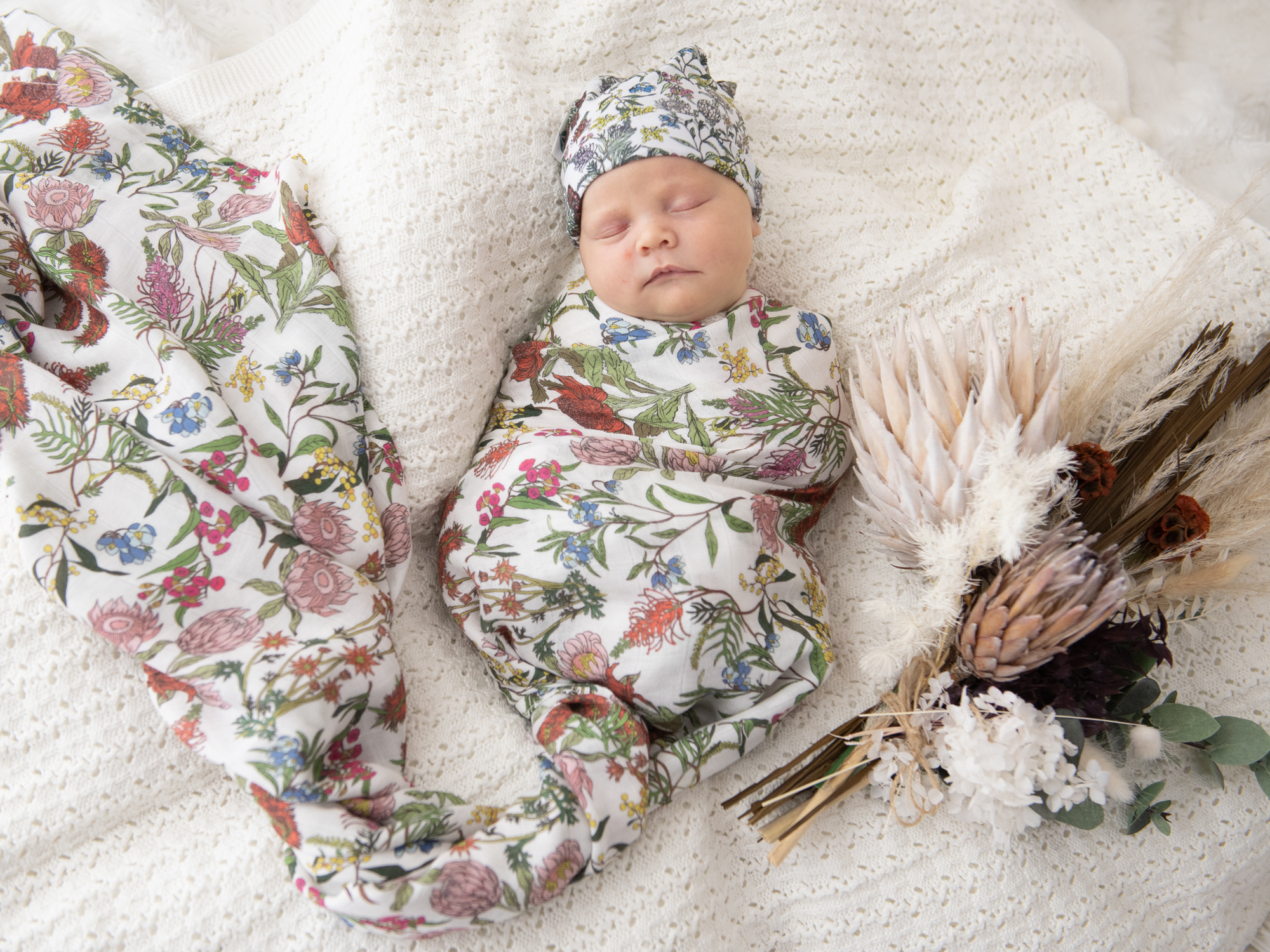Kute Cuddles - Organic Bamboo Muslin Swaddle - Keira