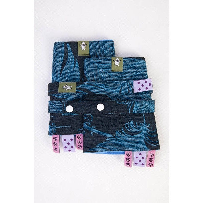 Lenny Lamb - Suck Pads and Reach Strap Set - Feathers Turquoise & Black, , Carrier Accessories, Lenny Lamb, Carry Them Close  - 1