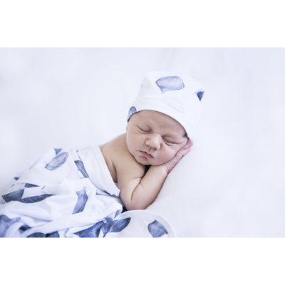 Snuggle Hunny Kids - Jersey Baby Wrap Swaddle & Beanie (Set) - Cloud Chaser