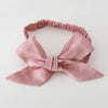 Snuggle Hunny Kids - Linen Bow Pre-Tied Headband Wrap - Dusty Pink