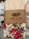 Tilly and Otto - Couture lace swaddle wrap in Vintage Blooms {White}