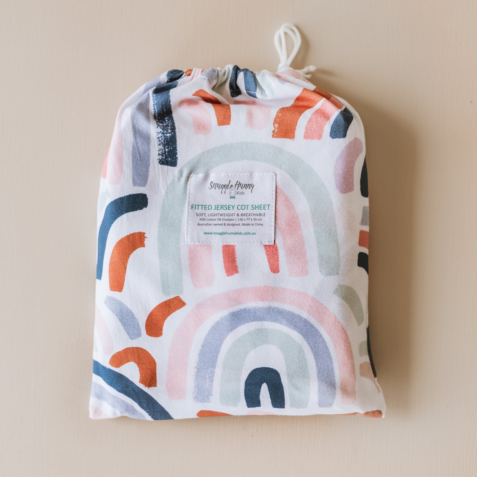 Snuggle Hunny Kids - Fitted Cot Sheet - Rainbow Baby