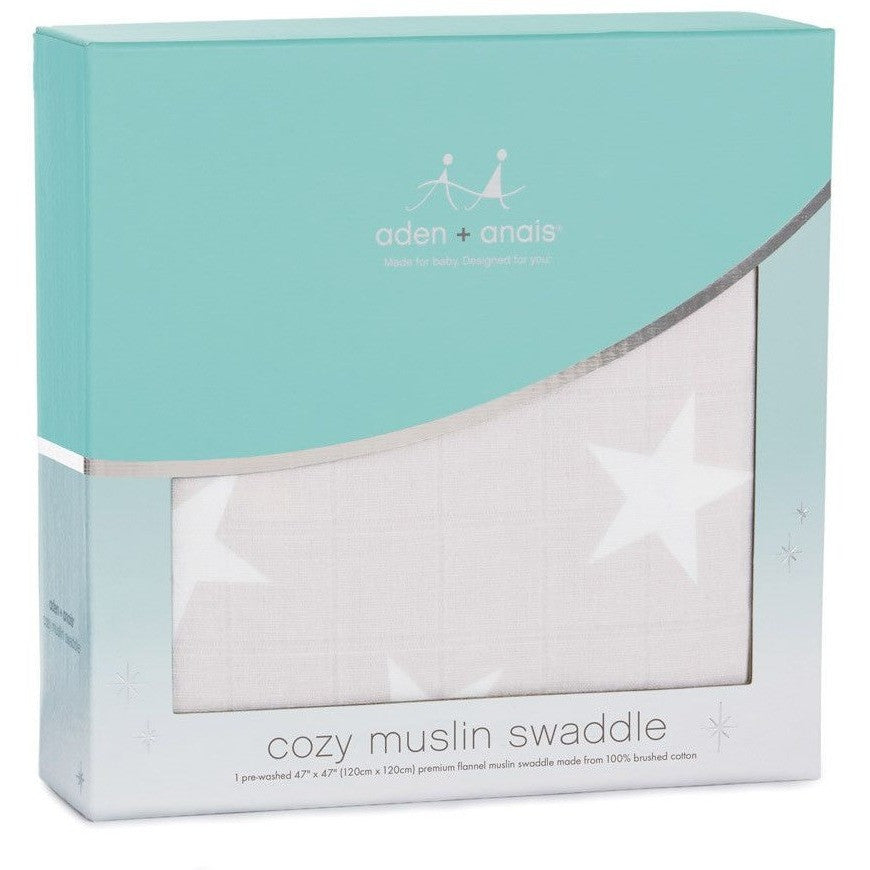 Aden and Anais - Flannel Muslin Swaddle - Fate - swaddle - Aden and Anais - Afterpay - Zippay Carry Them Close