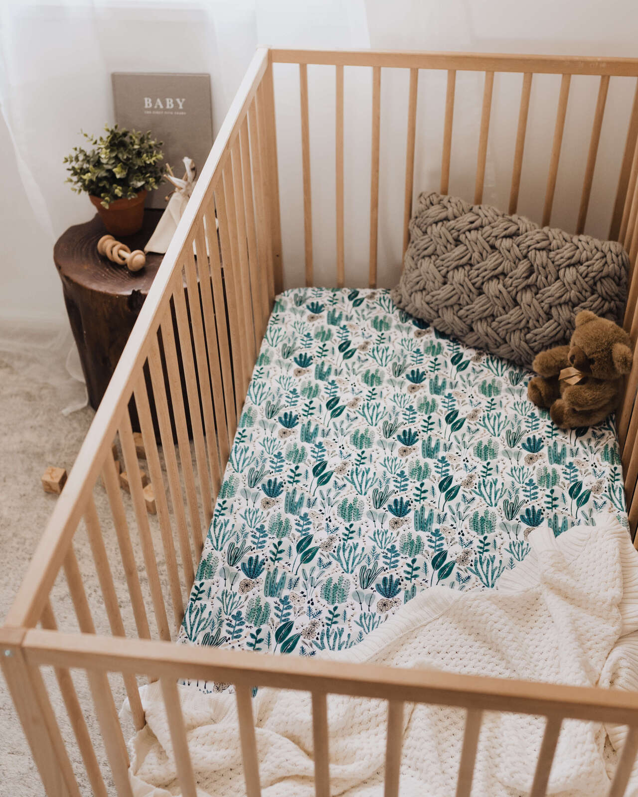 Snuggle Hunny Kids - Fitted Cot Sheet - Arizona