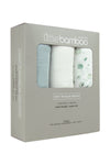 Little Bamboo - Bamboo Muslin Baby Swaddle Wraps 3Pk - Whisper (3Pk)