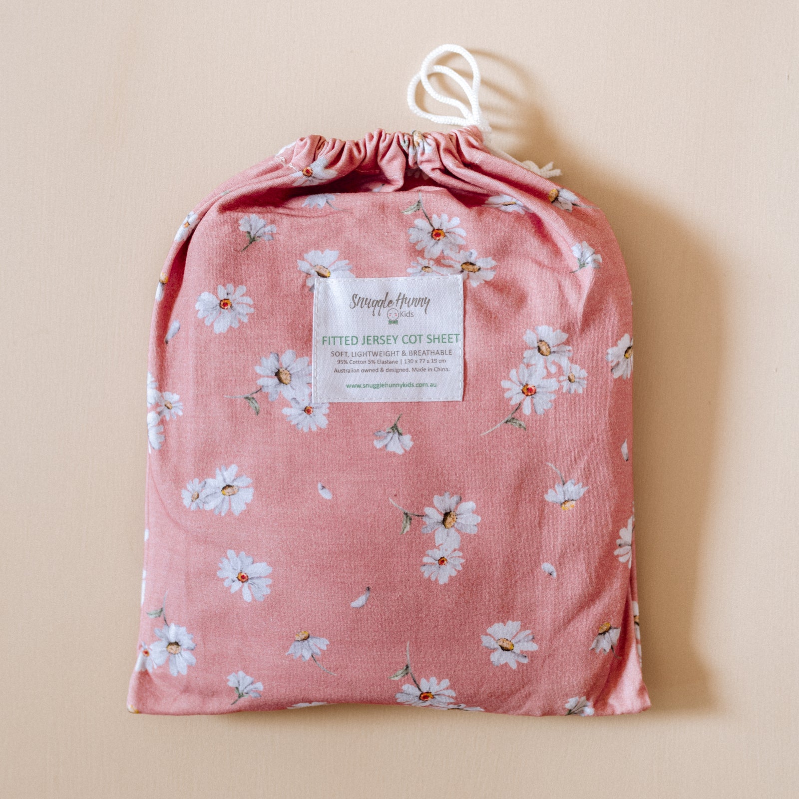 Snuggle Hunny Kids - Fitted Cot Sheet - Daisy