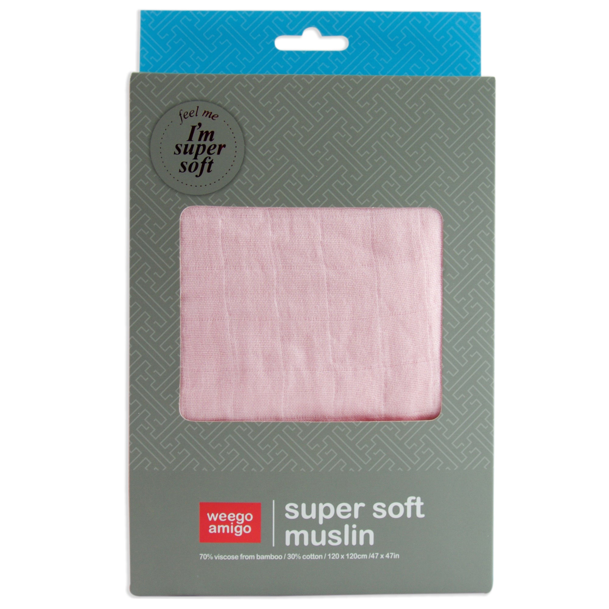 Weegoamigo Bamboo Swaddle Wraps - Soft Pink