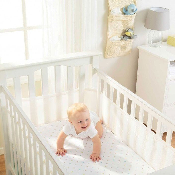 Breathable Baby - White Breathable Mesh Cot Liner (4 sides) - Cot Liner - Breathable Baby - Afterpay - Zippay Carry Them Close
