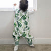 Little Unicorn - Cotton Muslin Sleep Romper - Tropical Leaf