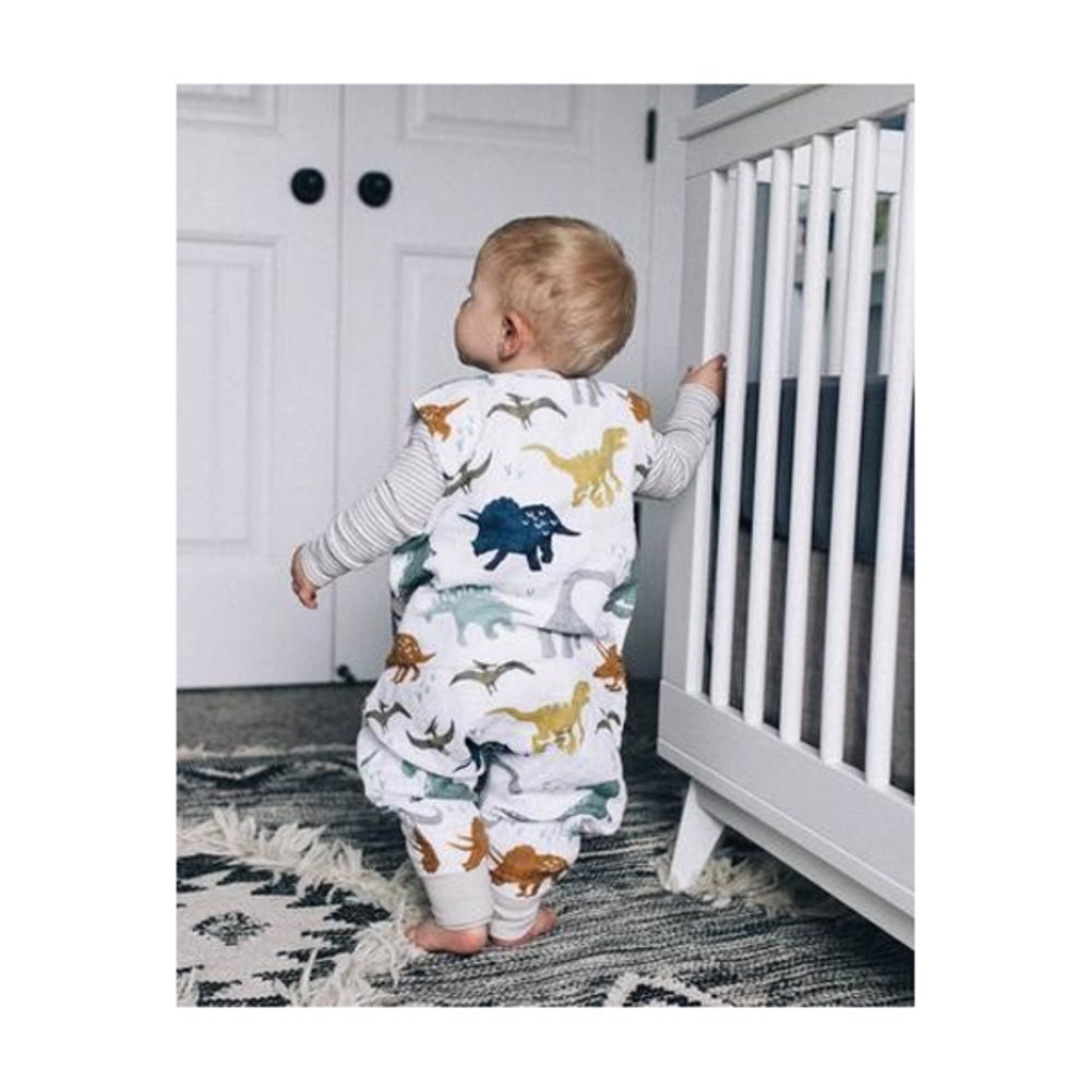 Little Unicorn - Cotton Muslin Sleep Romper - Dino Friends