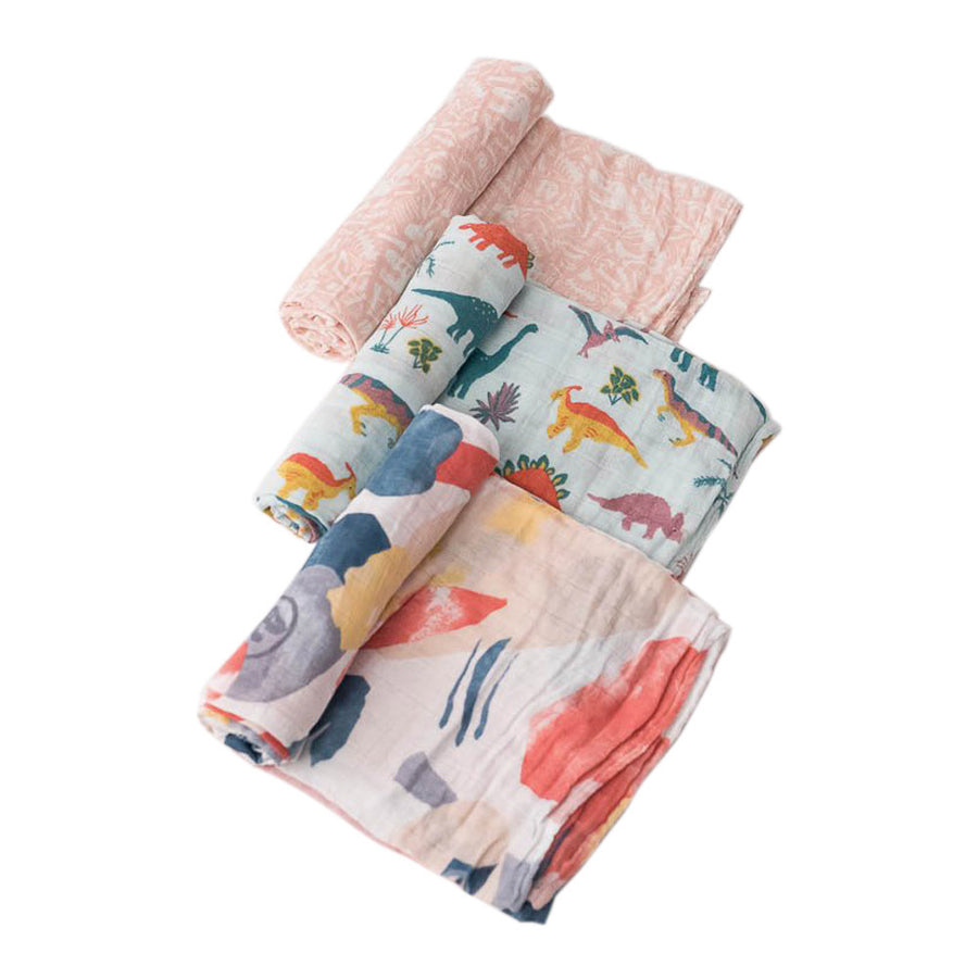 Little Unicorn - Cotton Muslin Baby Swaddle (Set 3) - Embroidosaurus