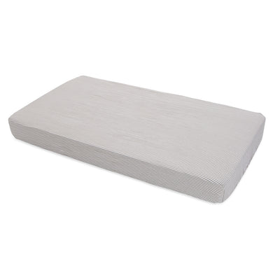 Little Unicorn - Cotton Muslin Cot Sheet - Grey Stripe