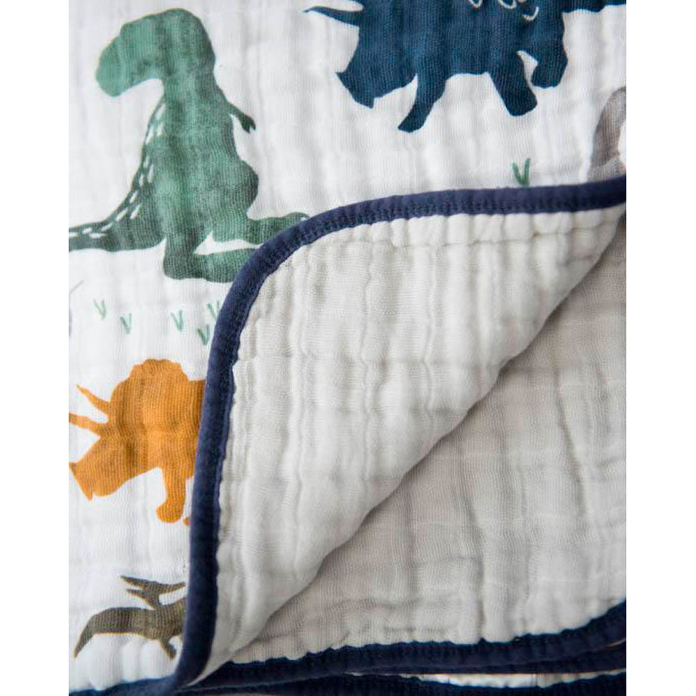 Little Unicorn - Muslin Quilt Blanket - Dino Friends - Carry Them Close