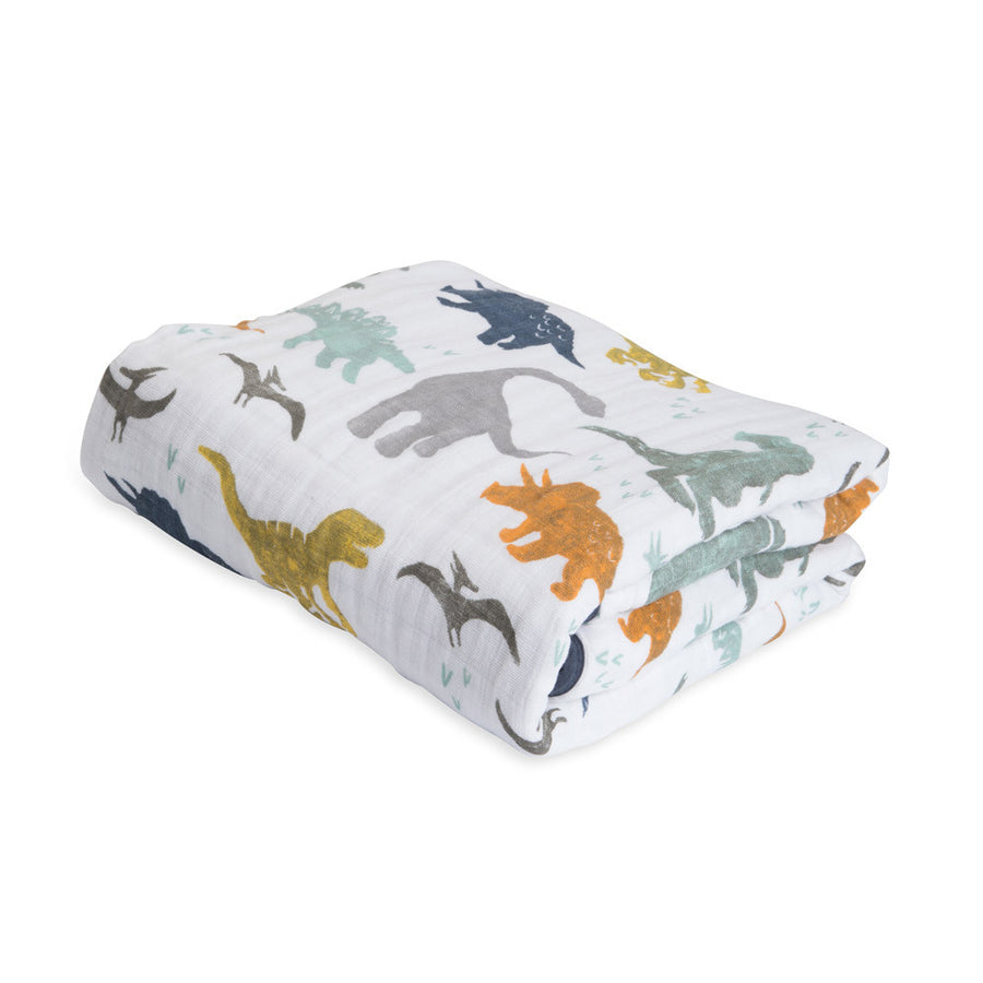Little Unicorn - Muslin Quilt Blanket - Dino Friends - Carry Them Close