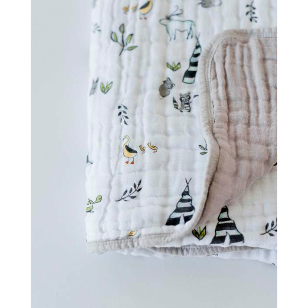 Little Unicorn - Muslin Quilt Blanket - Forest Friends