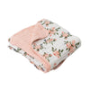 Little Unicorn - Muslin Quilt Blanket - Watercolour Roses