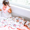 Little Unicorn - Muslin Quilt Blanket - Watercolour Roses