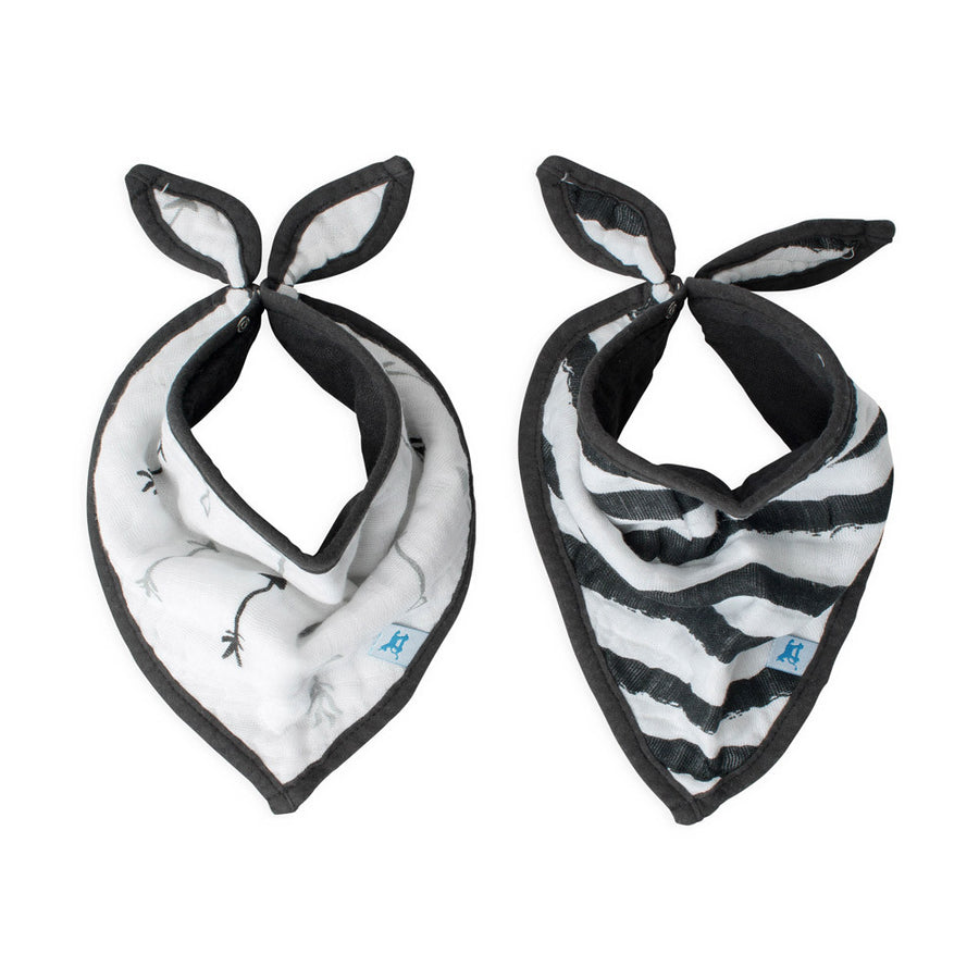 Little Unicorn - Bandana Bibs (2pk) - Ink Stripe