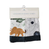 Little Unicorn - Muslin Security Blankets Comforter - Dino Friends & Planetary (set of 2)