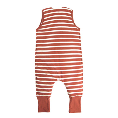 Woolbabe - Wool Winter Sleep Suit - Lava Stripe