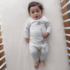 Woolbabe Sleep Suit Merino Wool/Cotton - Pebble - Clothing - Woolbabe - Afterpay - Zippay Carry Them Close