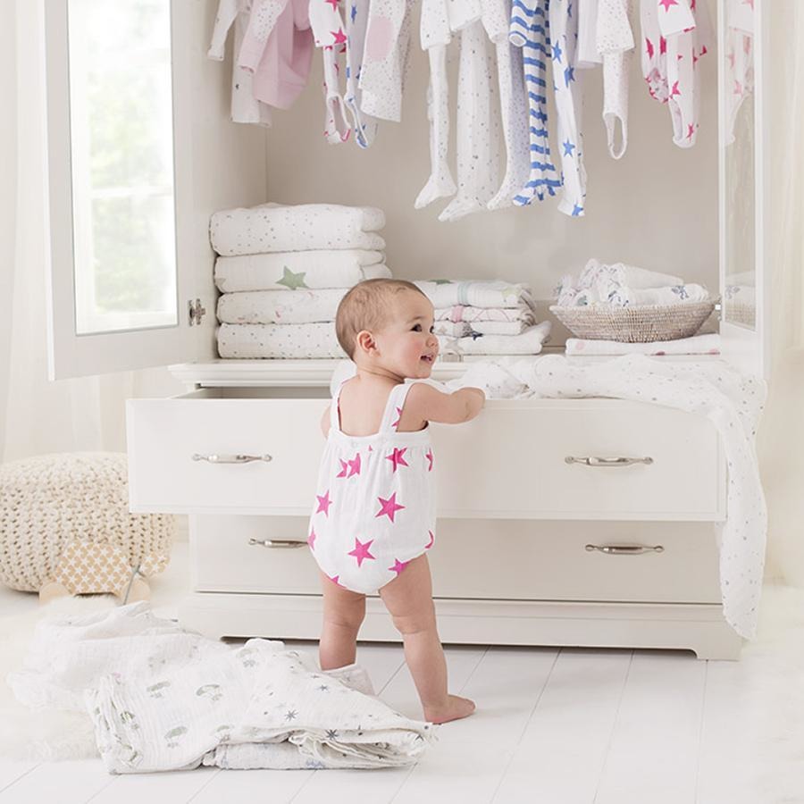 Romper - Pink Star - Clothing - Aden and Anais - Afterpay - Zippay Carry Them Close