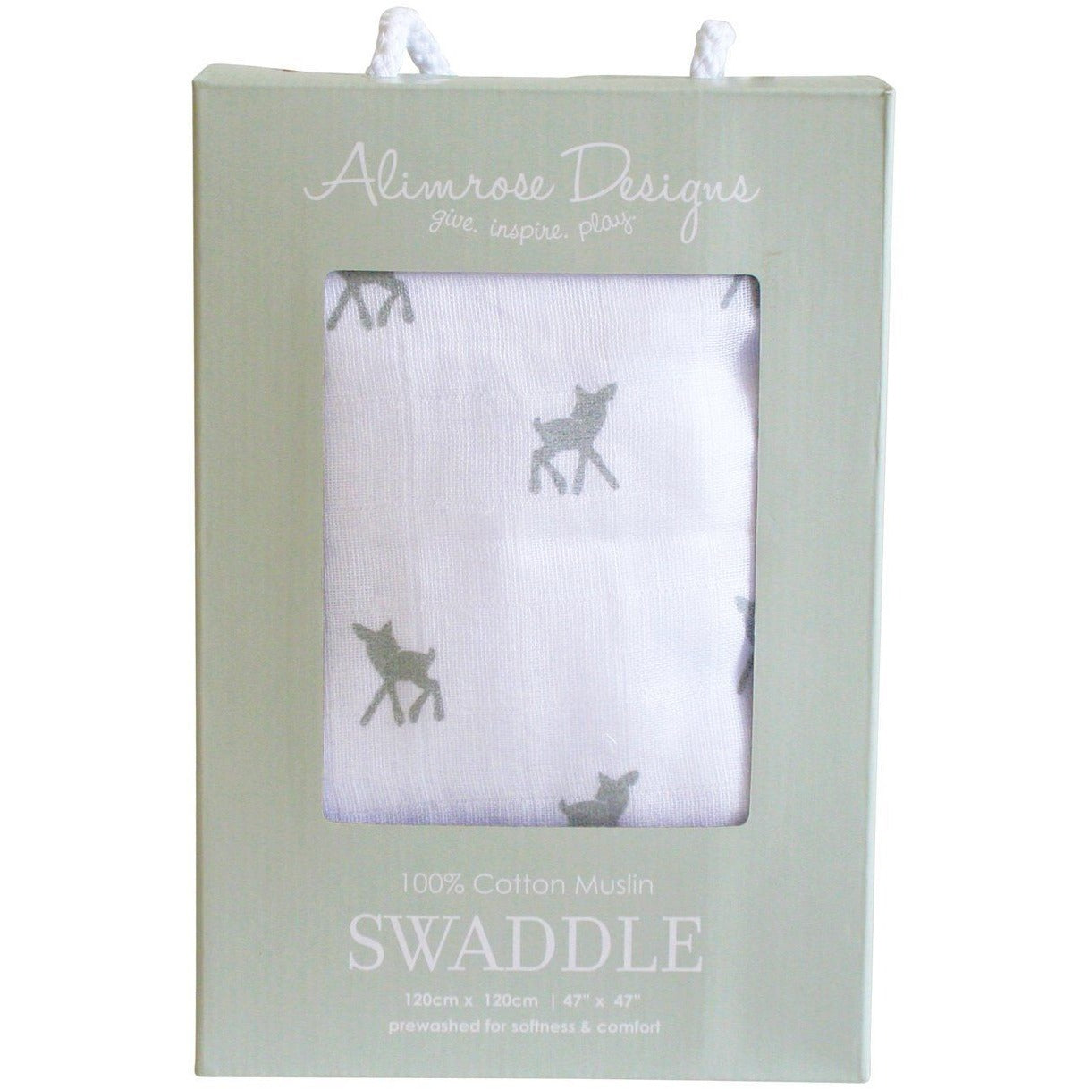 Alimrose Muslin Swaddle - Deer Grey - Swaddle - Alimrose - Afterpay - Zippay Carry Them Close