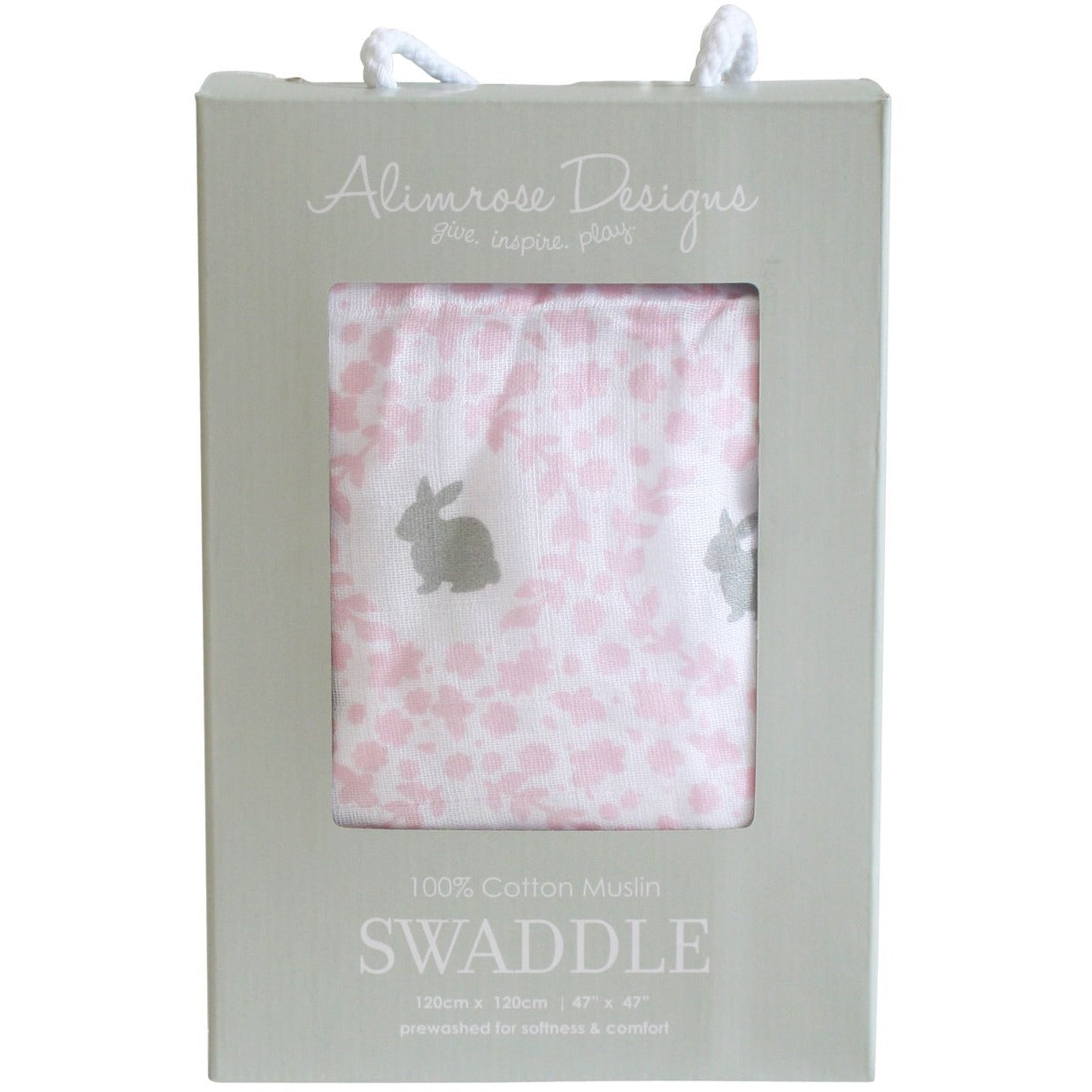 Alimrose Muslin Swaddle - Floral Bunny - Swaddle - Alimrose - Afterpay - Zippay Carry Them Close