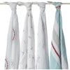 Aden and Anais - Classic Swaddles - Liam the Brave (4 Pack) - swaddle - Aden and Anais - Afterpay - Zippay Carry Them Close