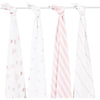 Aden and Anais - Classic Swaddles - Heartbreaker (4 Pack) - swaddle - Aden and Anais - Afterpay - Zippay Carry Them Close