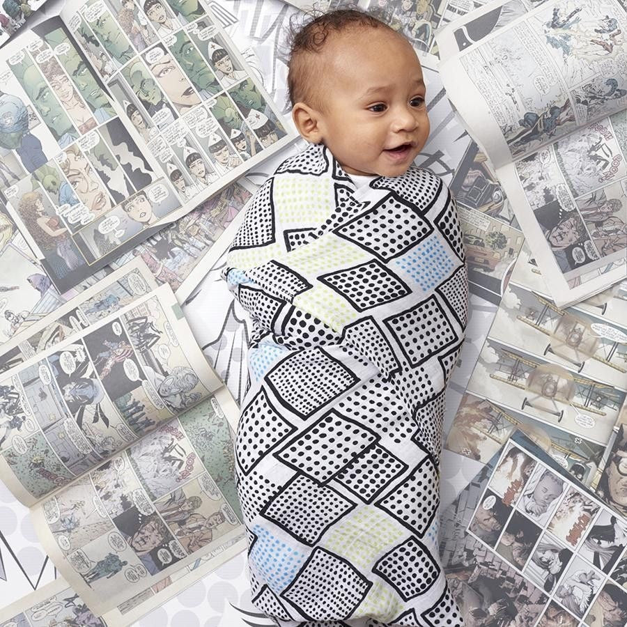 Aden and Anais - Classic Swaddles - Whiz Kid (4 Pack) - swaddle - Aden and Anais - Afterpay - Zippay Carry Them Close