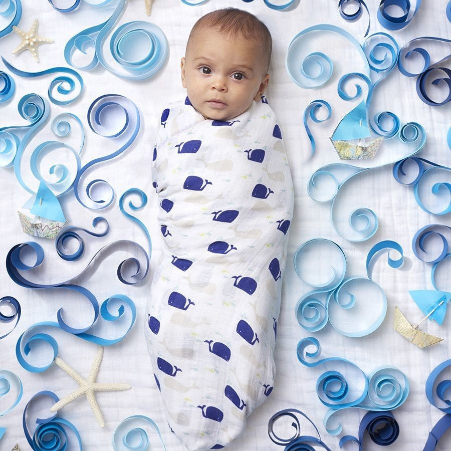Aden and Anais - Classic Swaddles - High Seas (4 Pack) - swaddle - Aden and Anais - Afterpay - Zippay Carry Them Close