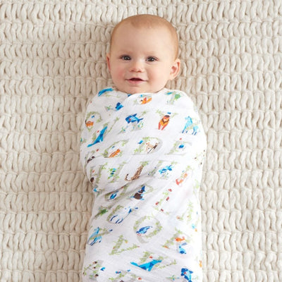 Aden and Anais - Classic Swaddles - Paper Tales (4 Pack) - swaddle - Aden and Anais - Afterpay - Zippay Carry Them Close