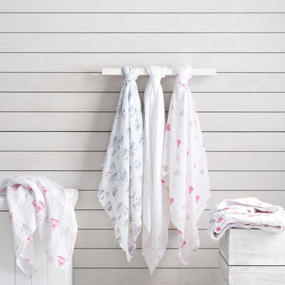 Aden and Anais - Classic Swaddles - Lovebird (4 Pack) - swaddle - Aden and Anais - Afterpay - Zippay Carry Them Close